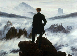 viandante su un mare di nebbia