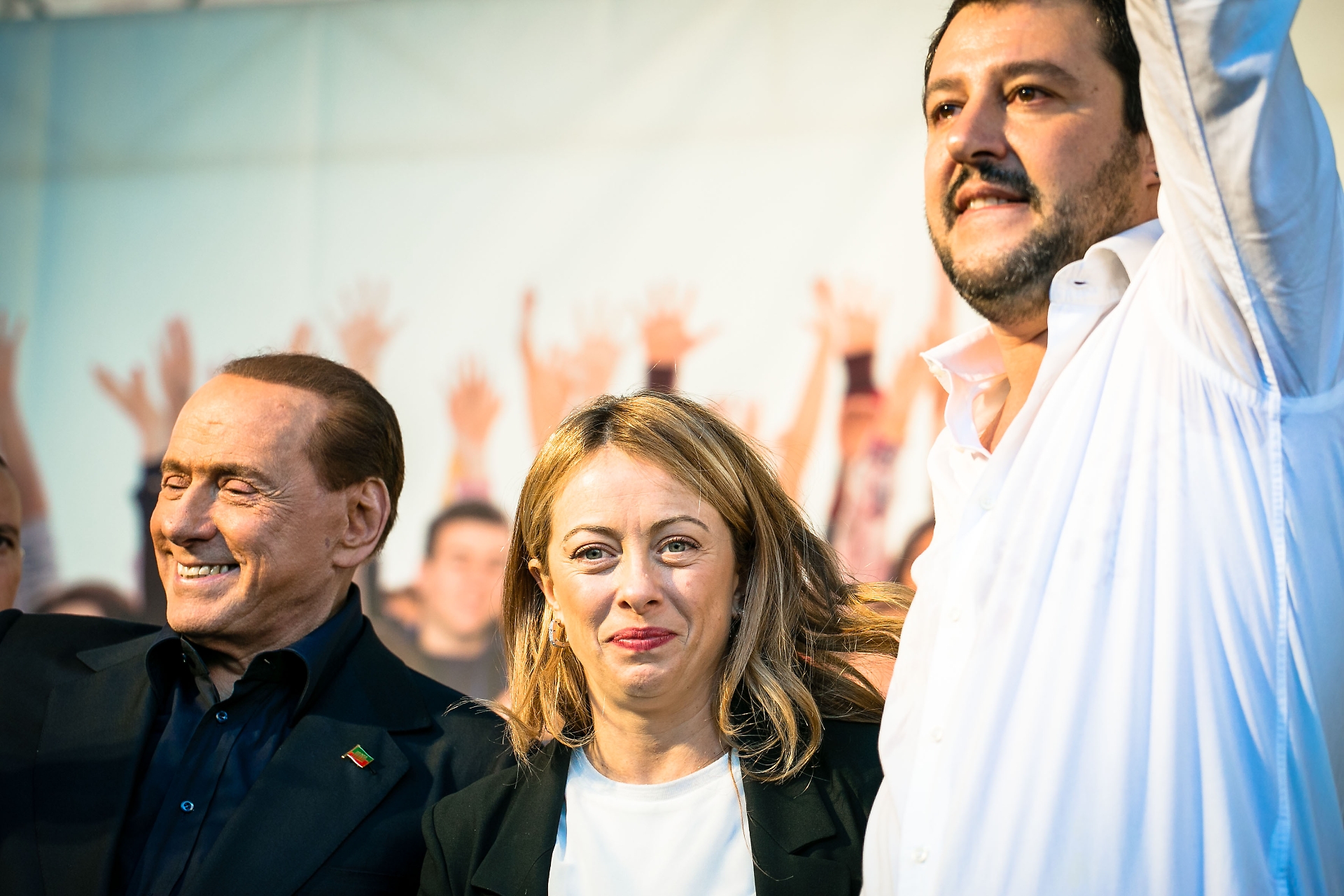 Salvini, Meloni e Berlusconi