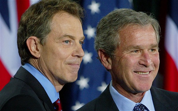 Tony Blair e George Bush